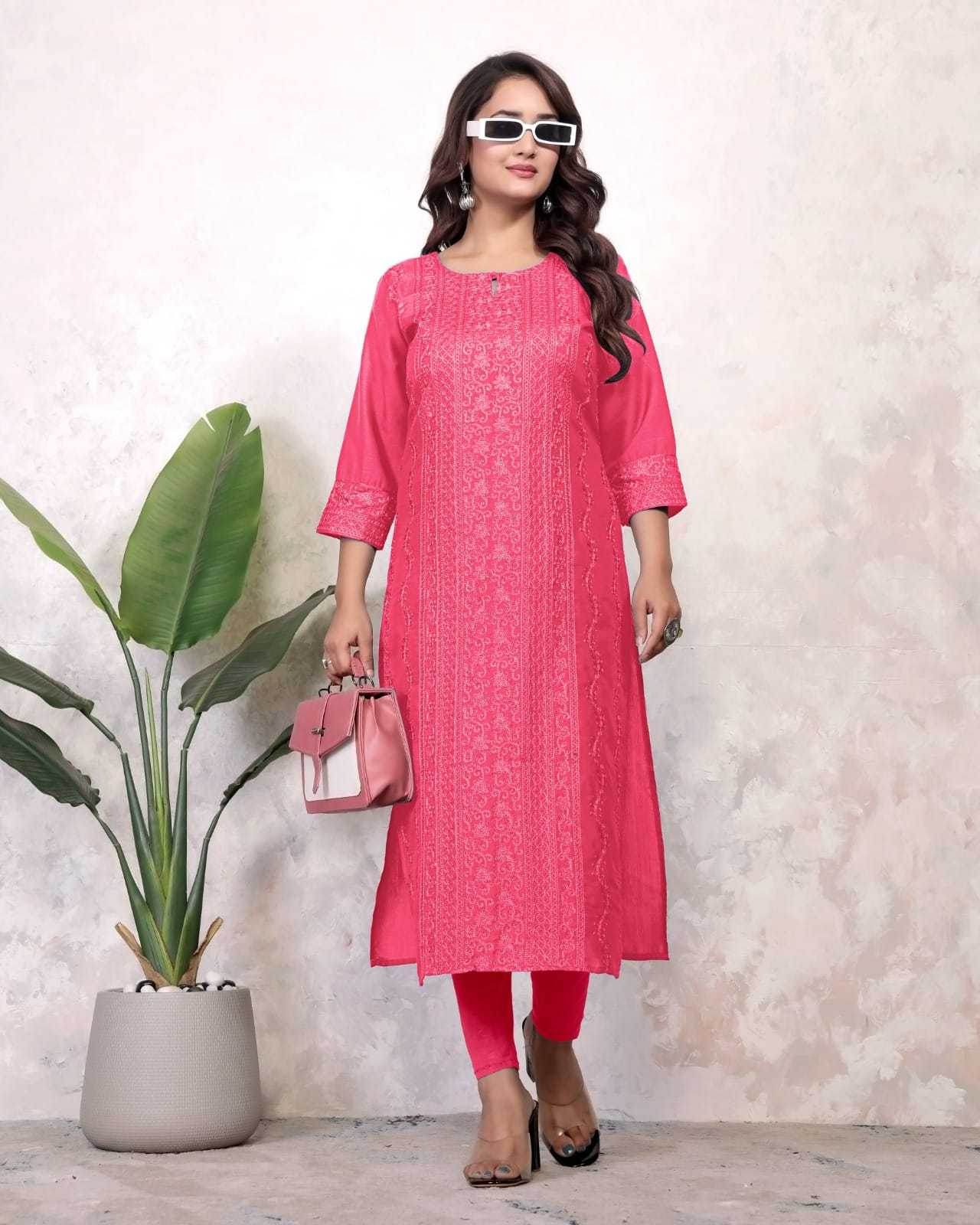 Rayon Chikankari Kurti - MYLUXURY LANE ENTERPRISE